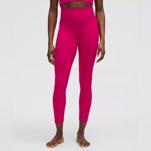 Lululemon Align High Rise Pant 25" Pockets size 4 Passionate PSNT